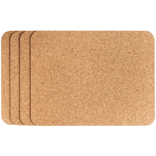 Cork placemats 5mm under a plate or hot dish 300x400mm - 6 pcs.