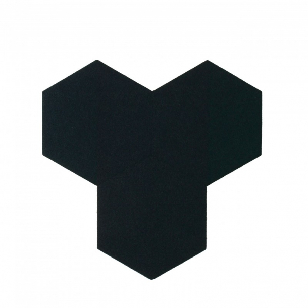 Dekorative selvklebende kork vegg fliser DECORK "FELT-line" svart
