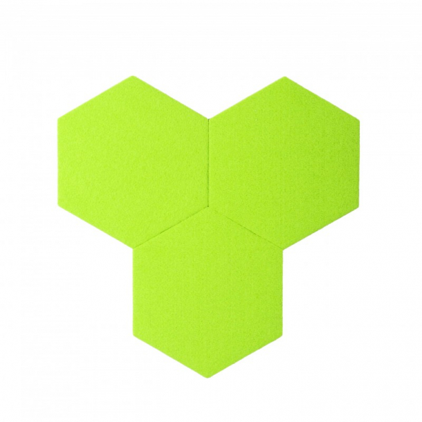 Decorative self-adhesive hexagon DECORK "FELT-line" green