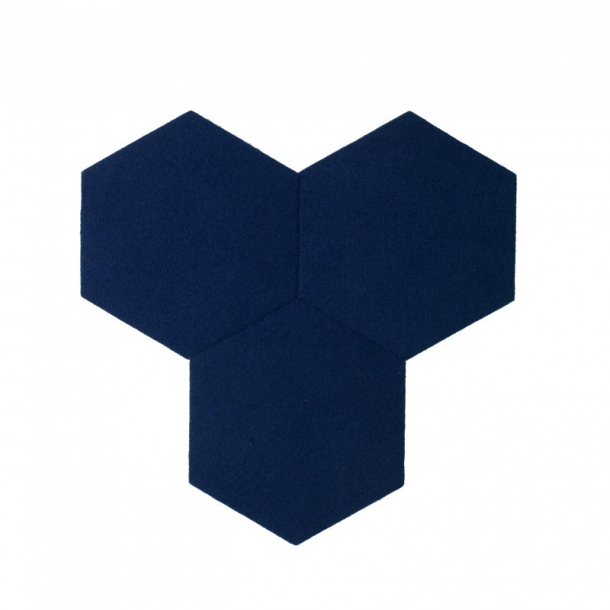 Decorative self-adhesive hexagon DECORK "FELT-line" navy blue