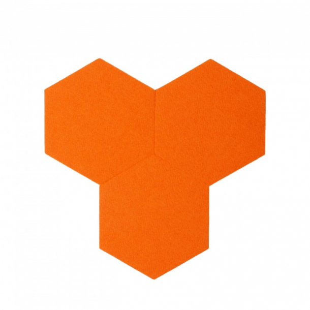 Dekorative selvklebende kork vegg fliser DECORK "FELT-line" oransje