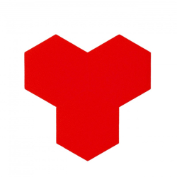 Fogli di sughero adesivo decorativi DECORK "FELT-line" rosso