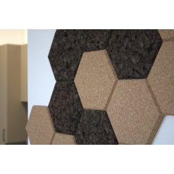 Decorative agglomerated self-adhesive hexagon DECORK LIGHT