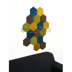 Decorative agglomerated self-adhesive hexagon DECORK CORK-line