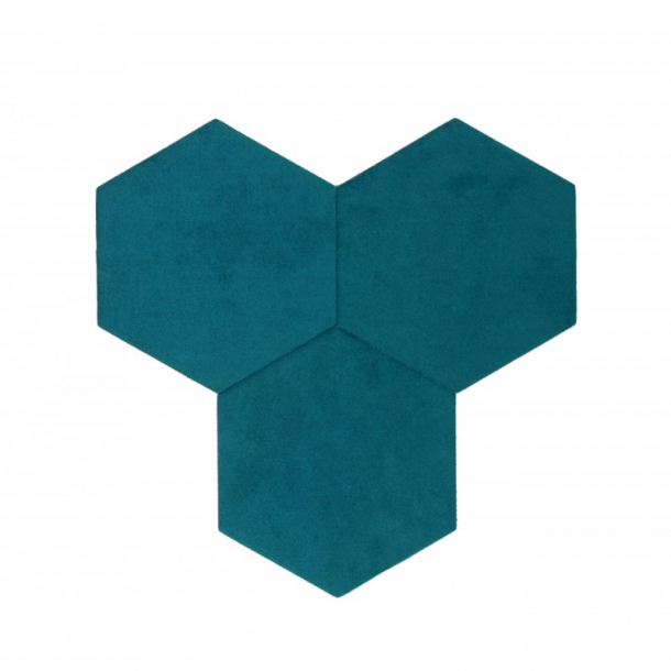 Dekorative selbstklebende Wandkork Korkplatten DECORK "TEXTIL-line" aquamarinblau
