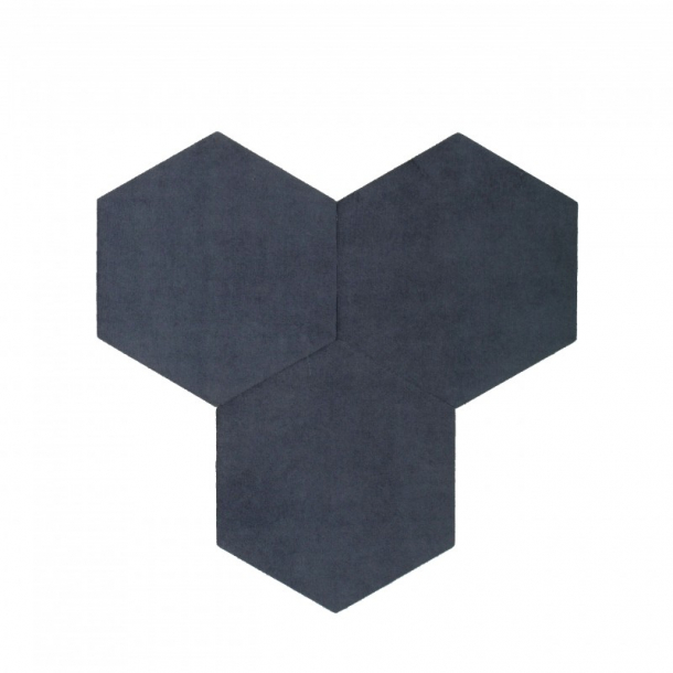 Decorative self-adhesive hexagon DECORK "TEXTIL-line" dark grey