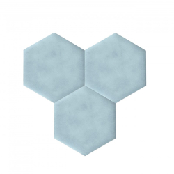 Decorative self-adhesive hexagon DECORK "TEXTIL-line" light blue