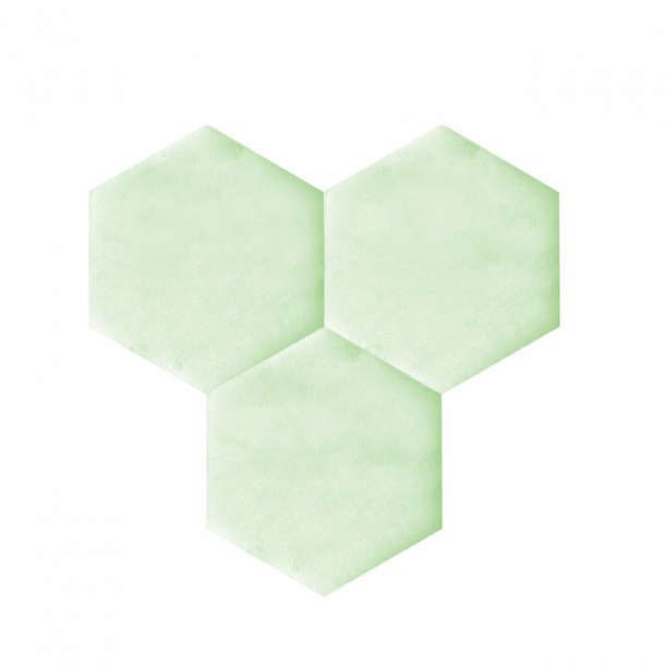 Decoratieve zelfklevende DECORK platen "TEXTIL-line" licht groen