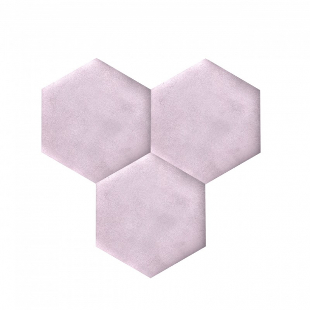 Decorative self-adhesive hexagon DECORK "TEXTIL-line" light violet