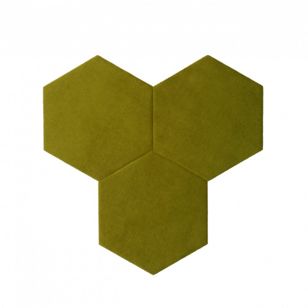 Decorative self-adhesive hexagon DECORK "TEXTIL-line" olive
