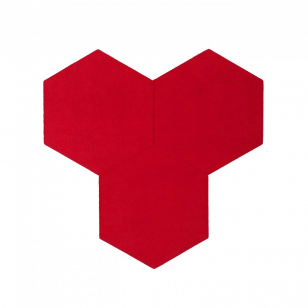 Decoratieve zelfklevende DECORK platen "TEXTIL-line" rood