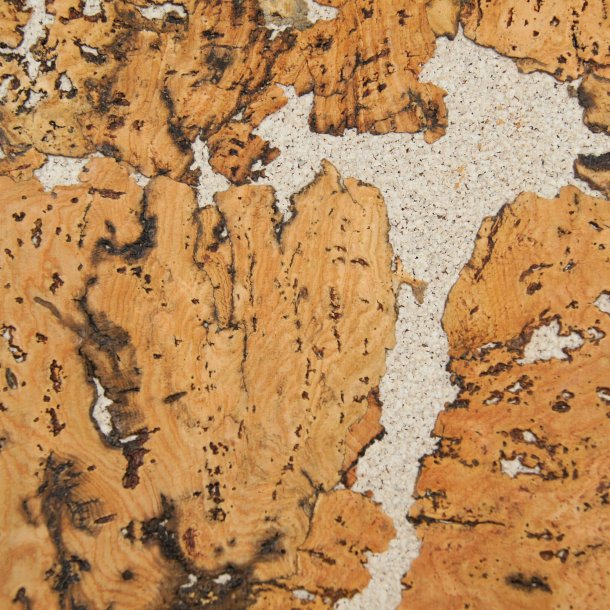 Dekoratīvā korķa sienas segums HAWAI WHITE 3x300x600mm - iepakojums 1,98 m2