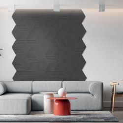 Liege mural GRIS 3D STRIPE