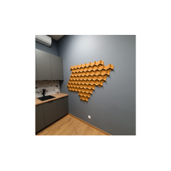 Sughero per pareti GIALLO 3D HONEYCOMB