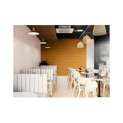 Sughero per pareti GIALLO 3D HONEYCOMB