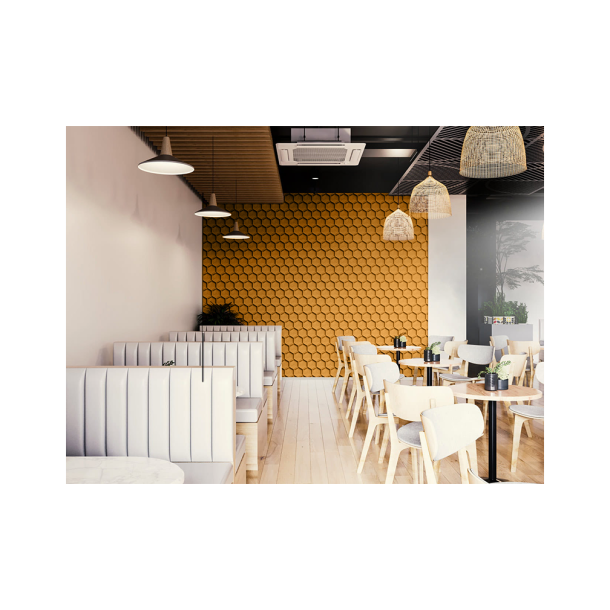 Sughero per pareti GIALLO 3D HONEYCOMB