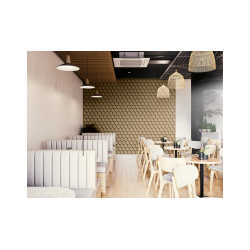 Pluta decorativa BEJ (RAL1001) 3D HONEYCOMB