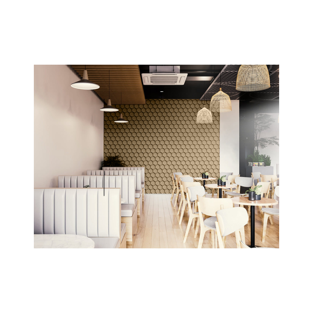 Pluta decorativa BEJ (RAL1001) 3D HONEYCOMB