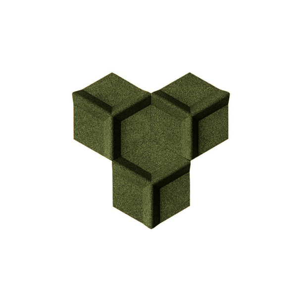Pluta decorativa VERDE 3D HONEYCOMB