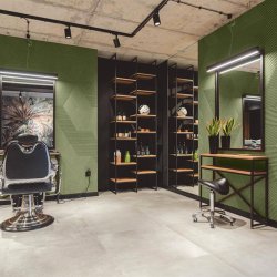 Unique and decorative GREEN cork wall tiles 3D STRIPE