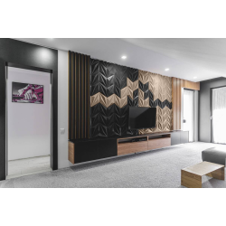 3D LINE BEIGE GRAU - dekorative und exklusive Korkwand (in Anlehnung an RAL 7006)