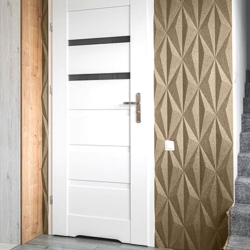 3D LINE BEIGE GRAU - dekorative und exklusive Korkwand (in Anlehnung an RAL 7006)