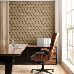 Pluta decorativa BEJ (RAL1001) 3D HONEYCOMB