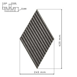 Liege mural GRIS 3D STRIPE