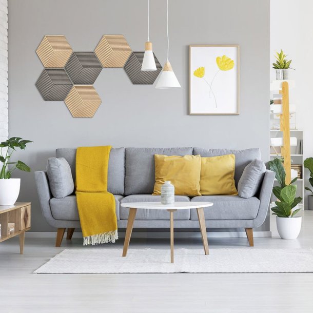 Liege mural GRIS 3D STRIPE