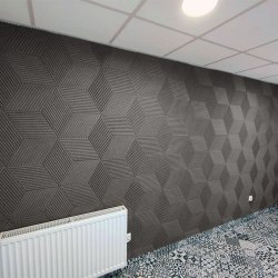 Liege mural GRIS 3D STRIPE
