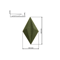 Sughero per pareti VERDE 3D LINE