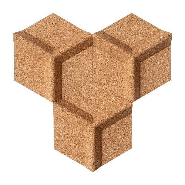 Decorative NATURAL 3D HONEYCOMB cork wall tiles - BESTSELLER!