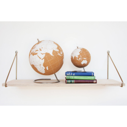 Small white natural cork globe 14cm - perfect for any globetrotter and travel enthusiast!