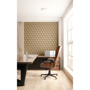 Decoratieve kurkwand ELPENBENEN (RAL 1015) 3D HONEYCOMB