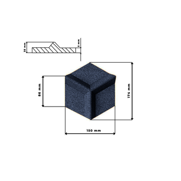 Pluta decorativa JEANS 3D HONEYCOMB