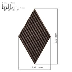 3D STRIPE SCHWARZER KAFFEE - exklusiver und dekorativer Wandkork