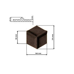 Sughero per pareti CAFF NERO 3D HONEYCOMB