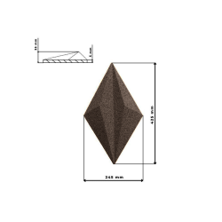 3D LINE KAFFEE - dekorative und exklusive Korkwand