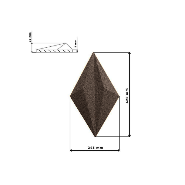 3D LINE KAFFEE - dekorative und exklusive Korkwand