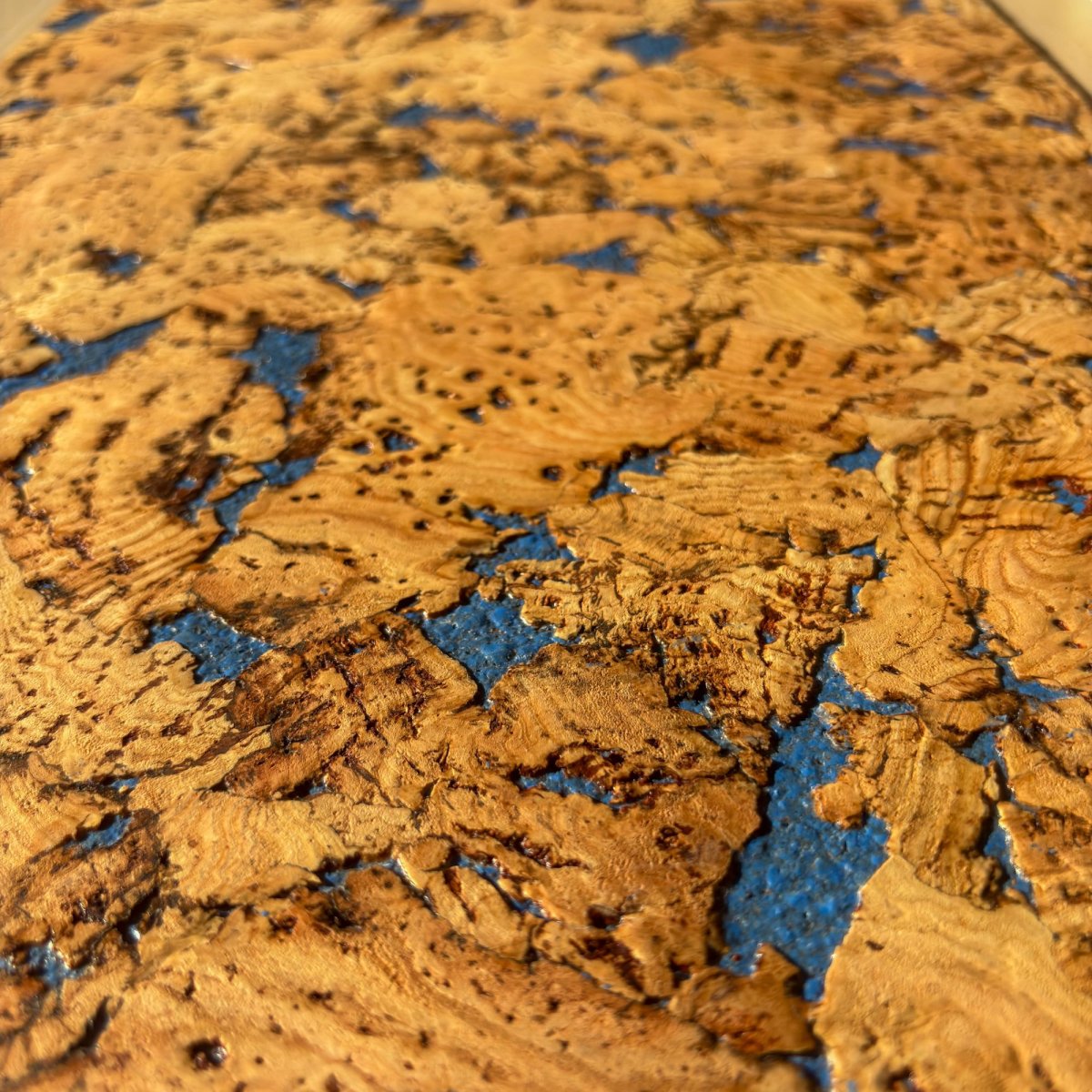 Laminas de corcho para paredes VARIO AZUL 3x300x600mm