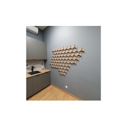 Sughero per pareti GRIGIO BEIGE (RAL 7006) 3D HONEYCOMB