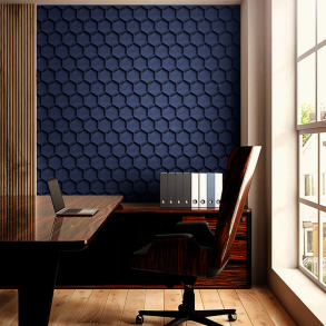 Sughero per pareti BLU SCURO 3D HONEYCOMB