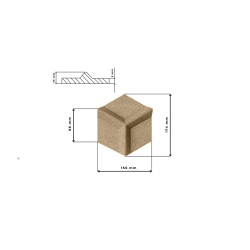 Pluta decorativa BEJ (RAL1001) 3D HONEYCOMB