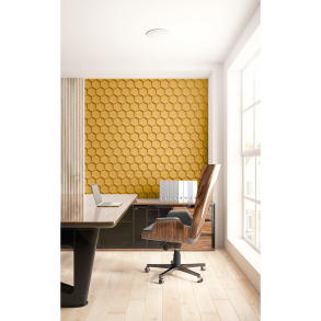 Decoratieve kurkwand GEEL 3D HONEYCOMB