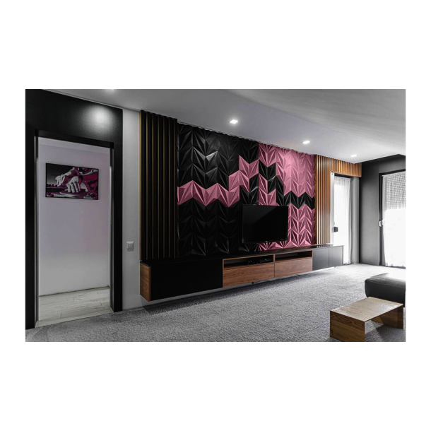 3D LINE ROSA PUDER - dekorative und exklusive Korkwand