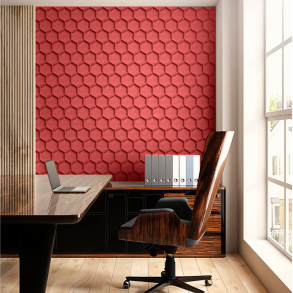 Sughero per pareti ROSSO 3D HONEYCOMB