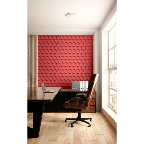 Decoratieve kurkwand ROOD 3D HONEYCOMB