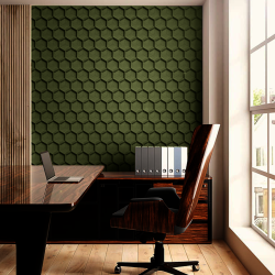Pluta decorativa VERDE 3D HONEYCOMB