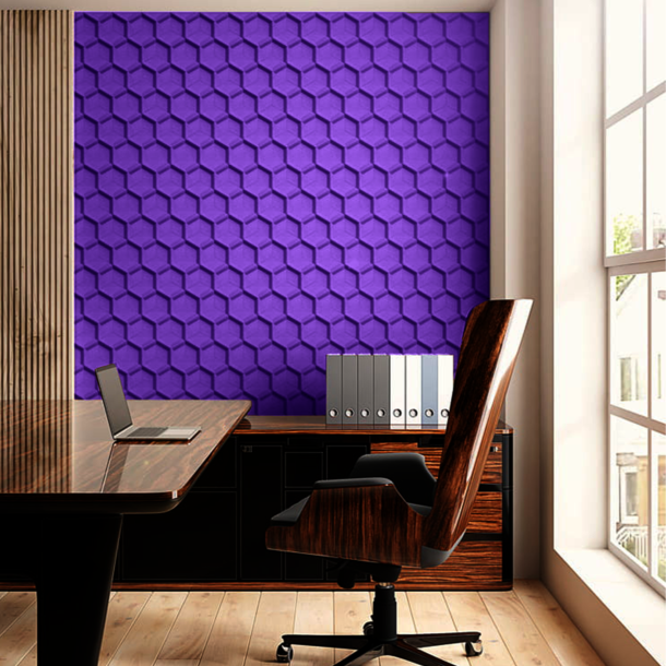 Pluta decorativa VIOLET 3D HONEYCOMB
