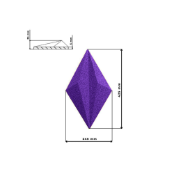 3D LINE LILA - dekorative und exklusive Korkwand